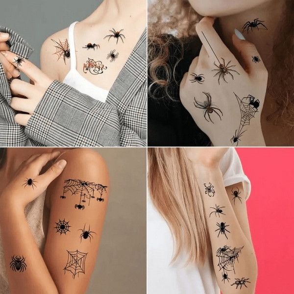 Набор детских временных татуировок "Halloween black" tatto-halloween-black-set-30(tatto-halloween-black-set)