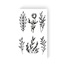 Набір тимчасових татуювань "Шість гілочок" L-19, 6 картинок (L-19)