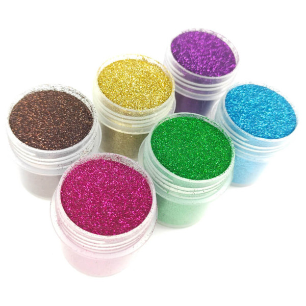 Набор глиттера для био-тату «№1 Большой» glitter-set-big-6x-2, 6 цветов по 12 мл(glitter-set-big-6x-2)