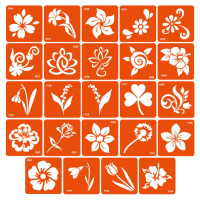 Набір трафаретів для біо-тату «F - квіти» f-simple_24_1          (f-simple_24_1)