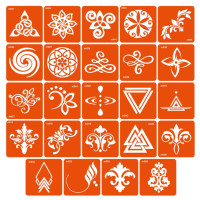 Набір трафаретів для біо-тату «M - візерунки» m-simple_24_1 (m-simple_24_1)