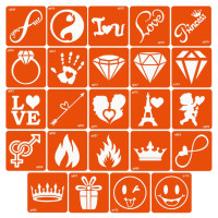 Набір трафаретів для біо-тату «Q - різне» q-simple_24_1 (q-simple_24_1)