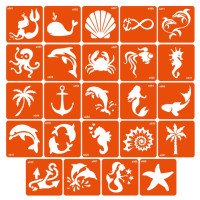 Набір трафаретів для біо-тату «S - море» s-simple_24_1 (s-simple_24_1)
