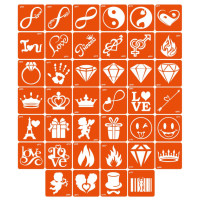 Набір трафаретів для біо-тату «Q - різне» q-simple_40_1 (q-simple_40_1)