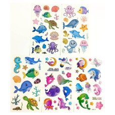 Набір дитячих блискучих тимчасових тату «Морські тварини №1» kids-tatto-see-set5-1 (kids-tatto-see-set5-1)