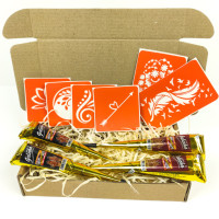 Набір хни з трафаретами для біо-тату №3 henna-set-03 (henna-set-03)