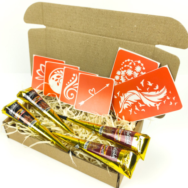 Набір хни з трафаретами для біо-тату №3 henna-set-03 (henna-set-03)