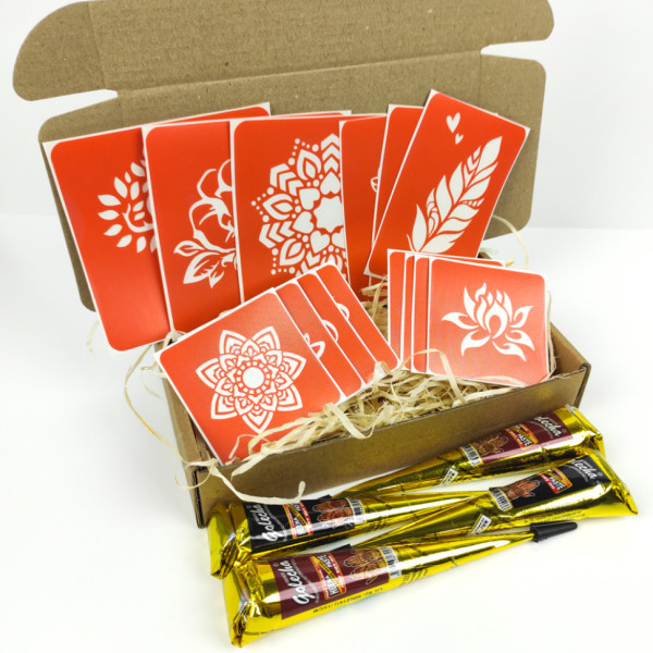 Набір хни з трафаретами для біо-тату №4 henna-set-04 (henna-set-04)