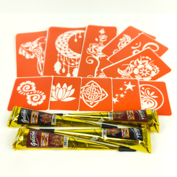 Набір хни з трафаретами для біо-тату №5 henna-set-05 (henna-set-05)