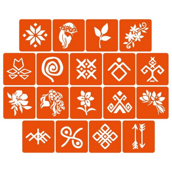 Набір трафаретів для біо-тату "Мавка" Mavka_5x5_18_1 (Mavka_5x5_18_1)