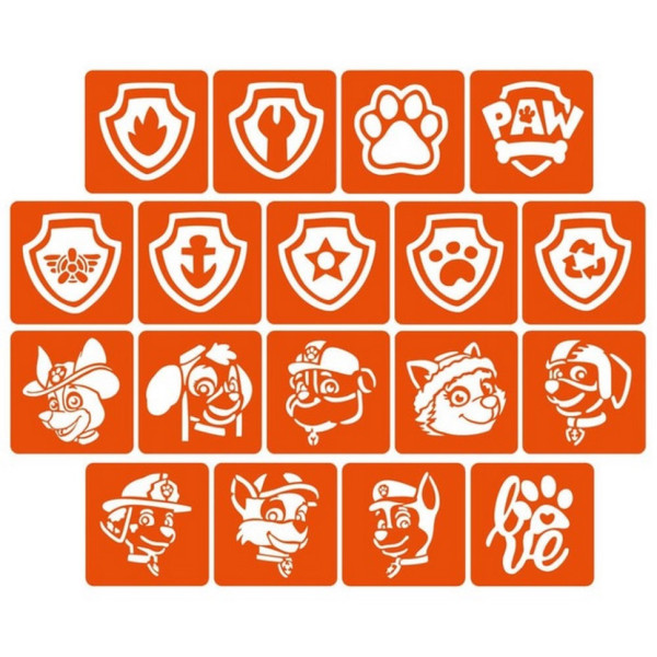 Набір трафаретів для біо-тату "Щенячий патруль" paw-patrul_5x5_18_1 (paw-patrul_5x5_18_1)