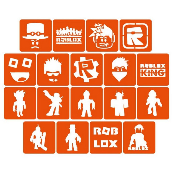 Набір трафаретів для біо-тату "Roblox" Roblox_5x5_18_1 (Roblox_5x5_18_1)