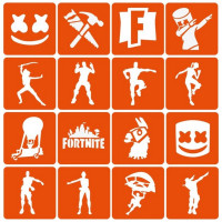 Набір трафаретів для біо-тату "Fortnite" Fortnite_simple-16 (Fortnite_simple-16)