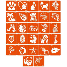 Набір трафаретів для біо-тату "A - тварини" a_simple_5x5_27_1 (a_simple_5x5_27_1)