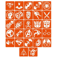 Набір трафаретів для біо-тату "R - пірати, супергерої" r_simple_5x5_27_1 (r_simple_5x5_27_1)