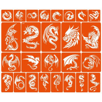 Набір трафаретів для біо-тату "Дракони - великий мікс" dragons-big-mix (dragons-big-mix)