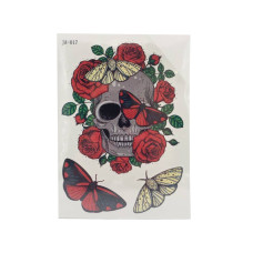 Татуювання дитяче "Череп з метеликами" 1510CT(JA-017) (119086) (1510CT(JA-017))