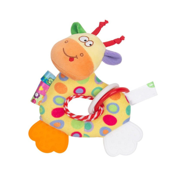 Брязкальце H168251-3ABC тварина м'яка з прорізувачем 18*5*15  Жираф (H168251-3A)
