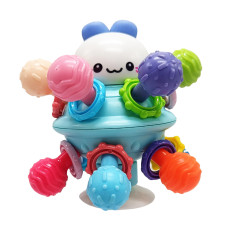 Дитяче брязкальце "НЛО" 689 рухомі деталі, на присосці Синій (689(Blue))