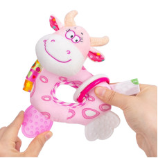 Брязкальце H168251-3ABC тварина м'яка з прорізувачем 18*5*15  Корова (H168251-3C)