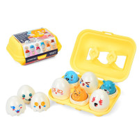 Сортер-головоломка Монтессори Яйца со смайлами DF32, 6 шт в лотке(DF32)