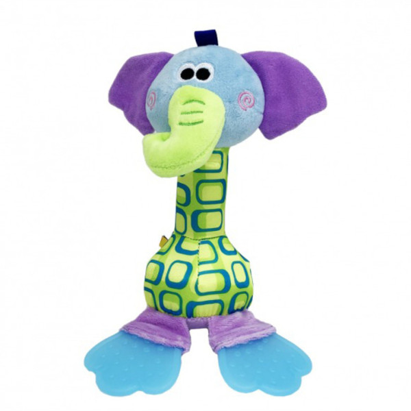 М`яка іграшка-брязкальце "Слон" TM Happy Monkey MGZ-1216-2 з дзвіночком (MGZ-1216-2)