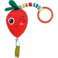 Брязкальце-підвіска з прорізувачем "Полуниця" МС 110604-18                                                            (МС 110604-18)