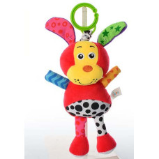 Детская подвеска на коляску 7151 погремушка и шуршалка Собака