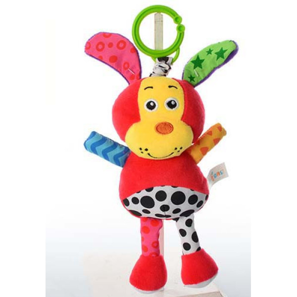 Детская подвеска на коляску 7151 погремушка и шуршалка Собака