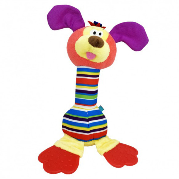 М`яка іграшка-брязкальце "Собака" TM Happy Monkey MGZ-1216-3 з дзвіночком (MGZ-1216-3)