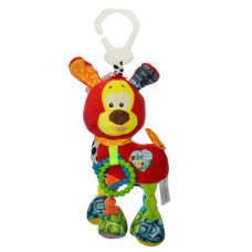 Детская подвеска на коляску собачка H168096-4A плюшевая Красная