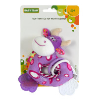 Дитяче брязкальце з прорізувачем "Корівка" 8515_фіолетова_корівка (8515_фіолетова_корівка)