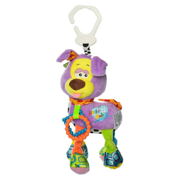 Детская подвеска на коляску собачка H168096-4A плюшевая Фиолетовая