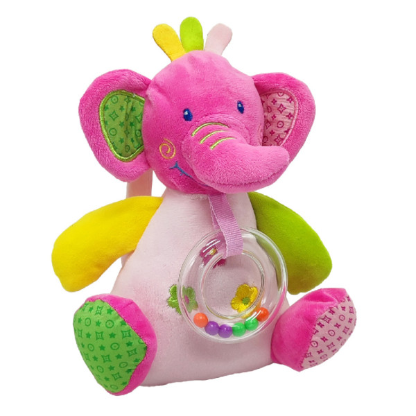 Брязкальце - м'яка іграшка Bambi C20560 з музичним механізмом  Слоник (C20560-1)