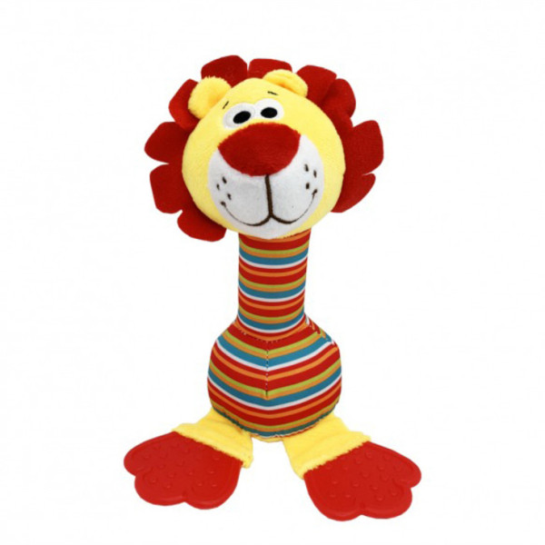 М`яка іграшка-брязкальце "Лев" TM Happy Monkey MGZ-1216-1 з дзвіночком (MGZ-1216-1)