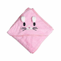 Дитячий рушник з капюшоном MGZ-0640(Pink) розмір 80х80 см (MGZ-0640(Pink))