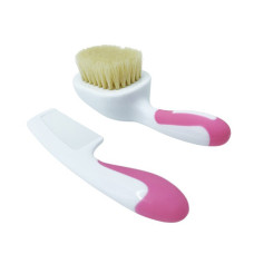 Набір гребінець і щітка з натурального ворсу MGZ-0725(Pink) (MGZ-0725(Pink))