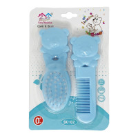 Набір дитячий гребінець і щітка "Ведмедик" MGZ-0711(Blue) блакитний (MGZ-0711(Blue))