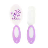 Щітка та гребінець для волосся 7106_фіолетовий, м'яка щетина (7106_фіолетовий)