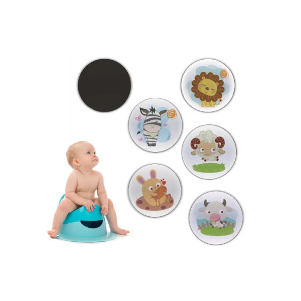 Наклейки для привчання дитини до горщика "Тварини" MGZ-0721, 5 штук (MGZ-0721)