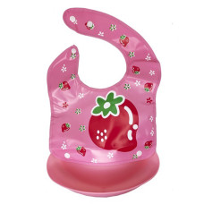 Дитячий слинявчик Трактор MGZ-0602(Pink) зі знімною кишенею (MGZ-0602(Pink))