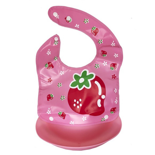 Дитячий слинявчик Трактор MGZ-0602(Pink) зі знімною кишенею (MGZ-0602(Pink))