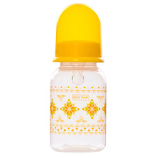 Пляшечка для годування з силіконовою соскою 1400_жовтий 125 мл (1400_жовтий)