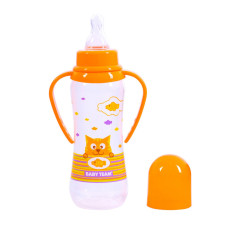 Пляшечка для годування з силіконовою соскою 1411_помаранчевий 250 мл (1411_помаранчевий)