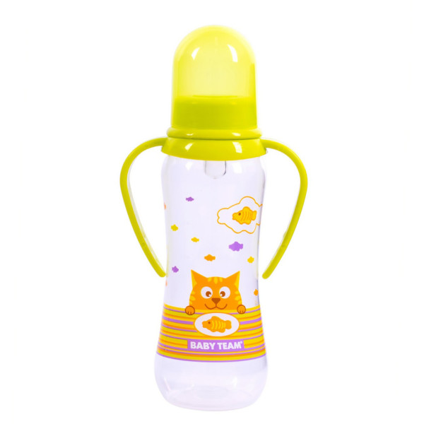 Пляшечка для годування з силіконовою соскою 1411_салатовий 250 мл (1411_салатовий)