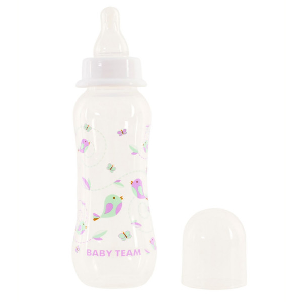 Пляшечка для годування з силіконовою соскою 1121_білий 250 мл (1121_білий)