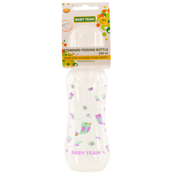 Пляшечка для годування з силіконовою соскою 1121_білий 250 мл (1121_білий)