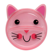 Дитяча секційна тарілочка "Кіт" 6000_кіт_рожевий (6000_кіт_рожевий)