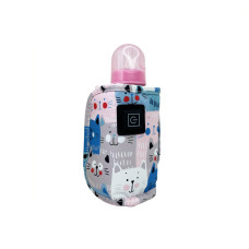 Портативний підігрівач для дитячих пляшечок "Котик" MGZ-0221(Blue) (MGZ-0221(Blue))