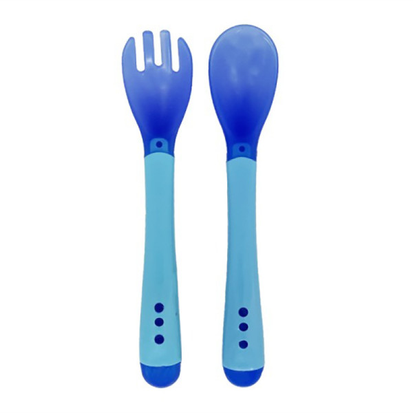 Дитячий набір Ложка+вилка "Хамелеон" MGZ-0104(Blue) (MGZ-0104(Blue))